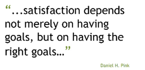 ...Satisfaction depends not merely on having goals, but on having the right goals…