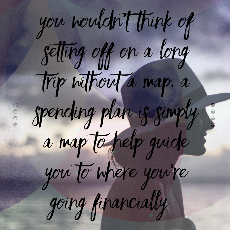 You wouldn’t think of setting off on a long trip without a map, a spending plans is simply a map to help