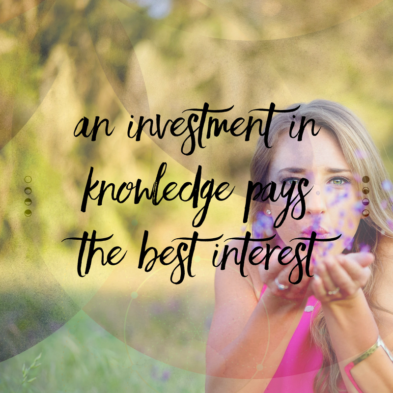 An investment in knowledge pays the best interest